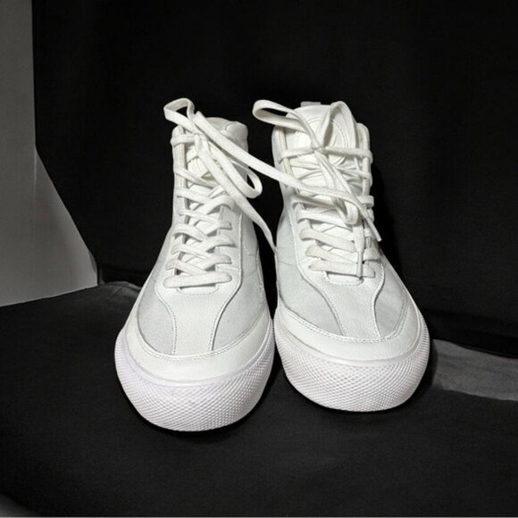 🌻NEW McQ Alexander McQueen Swallow Vulc Leather High-top Sneaker Size 40 Unisex - Picture 7 of 13